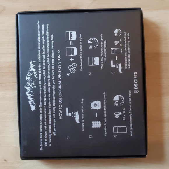 Whiskey Stones, NEW Barware, Gift Box & Storage Bag, Marble Reusable Ice, Father - Picture 7 of 11